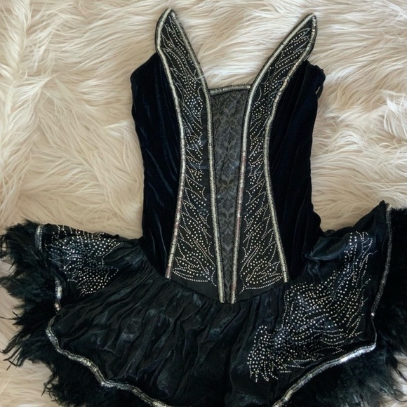 Seductive Black Swan Feather Ballet Halloween Costume Natalie Portman Mila Kunis - Picture 5 of 6